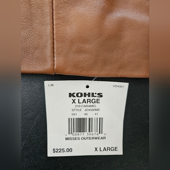 Vintage - Leather NWT Croft & Barrow "Caramel" Buttery Soft Jacket - Size XL - Picture 6 of 9